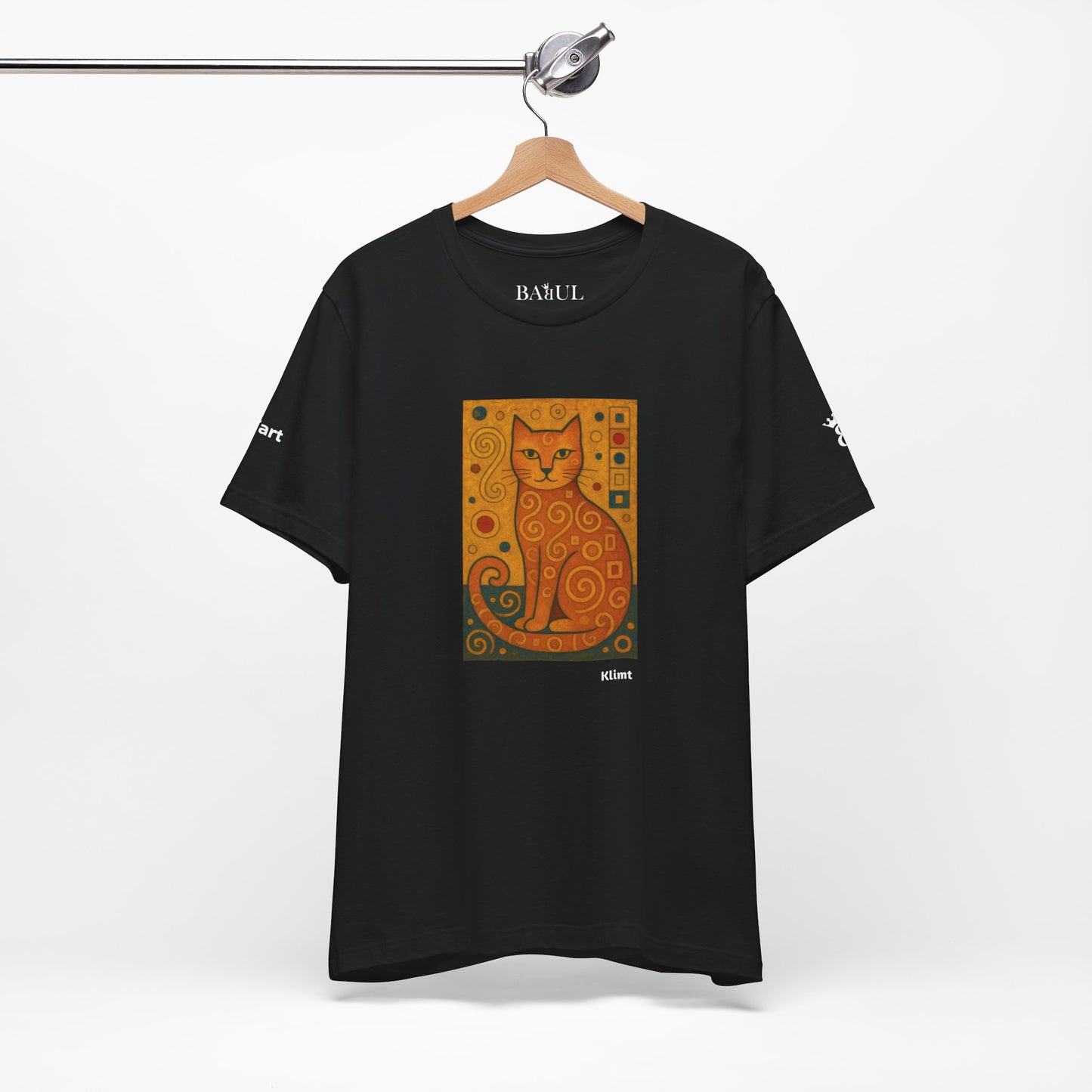 CATART Unisex Jersey Cat T-Shirt - KLIMT - Iconic Painting Reimagined with Cats