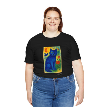 CATART Unisex Jersey Cat T-Shirt - MARC CHAGALL - Iconic Painting Reimagined with Cats