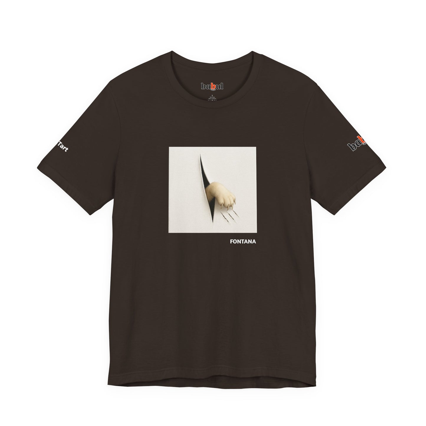 CATART Unisex Jersey Cat T-Shirt - FONTANA - Iconic Painting Reimagined with Cats