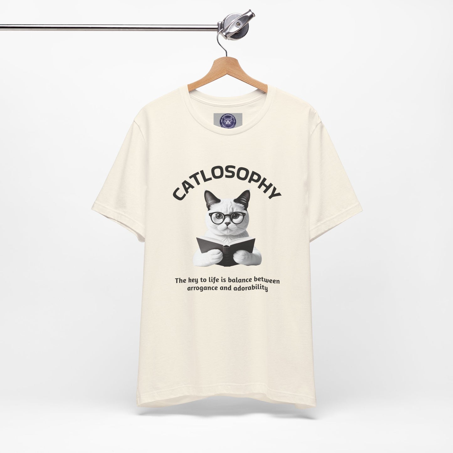 Catlosophy Unisex Jersey Short Sleeve Tee –  "The Key to Life" Design