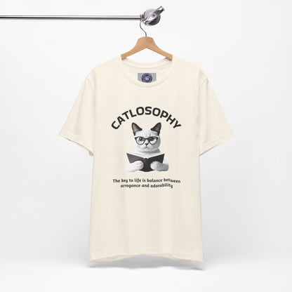 Catlosophy Unisex Jersey Short Sleeve Tee –  "The Key to Life" Design