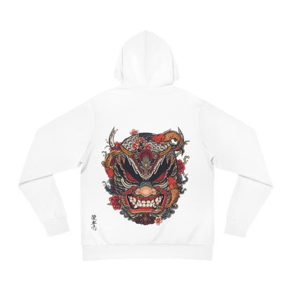 Bold Oni Mask Hoodie - Japanese Irezumi Tattoo Art Streetwear