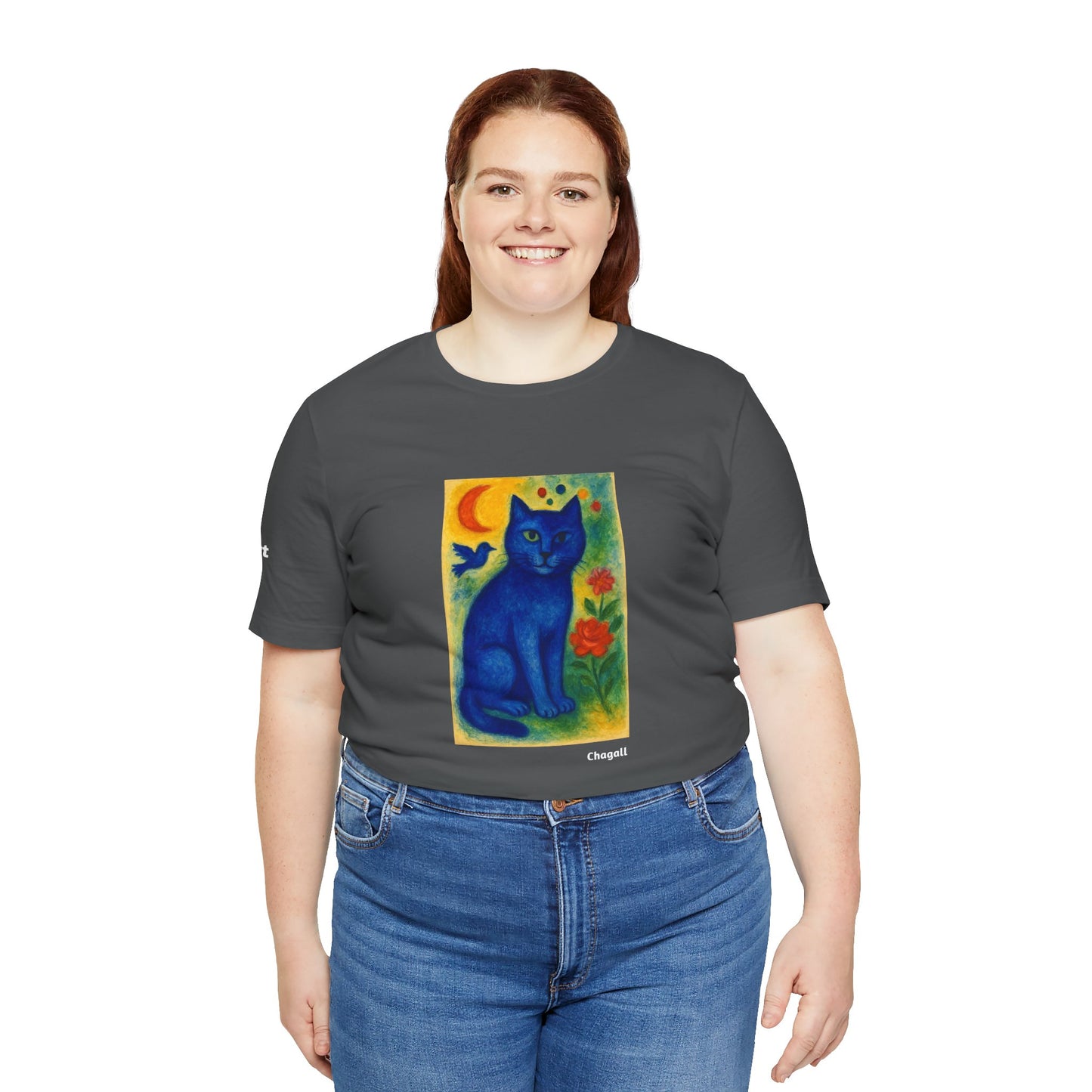 CATART Unisex Jersey Cat T-Shirt - MARC CHAGALL - Iconic Painting Reimagined with Cats