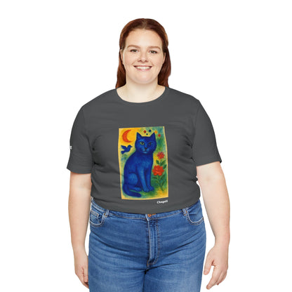 CATART Unisex Jersey Cat T-Shirt - MARC CHAGALL - Iconic Painting Reimagined with Cats