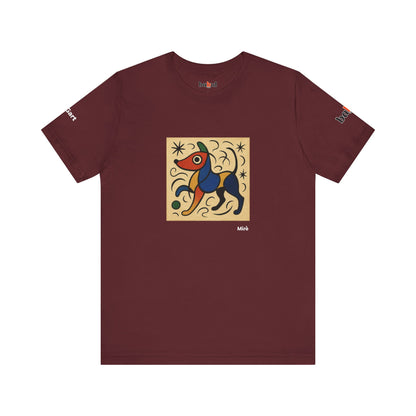 DOGART Unisex Jersey Dog T-Shirt - MIRO - Iconic Painting Reimagined with Dogs