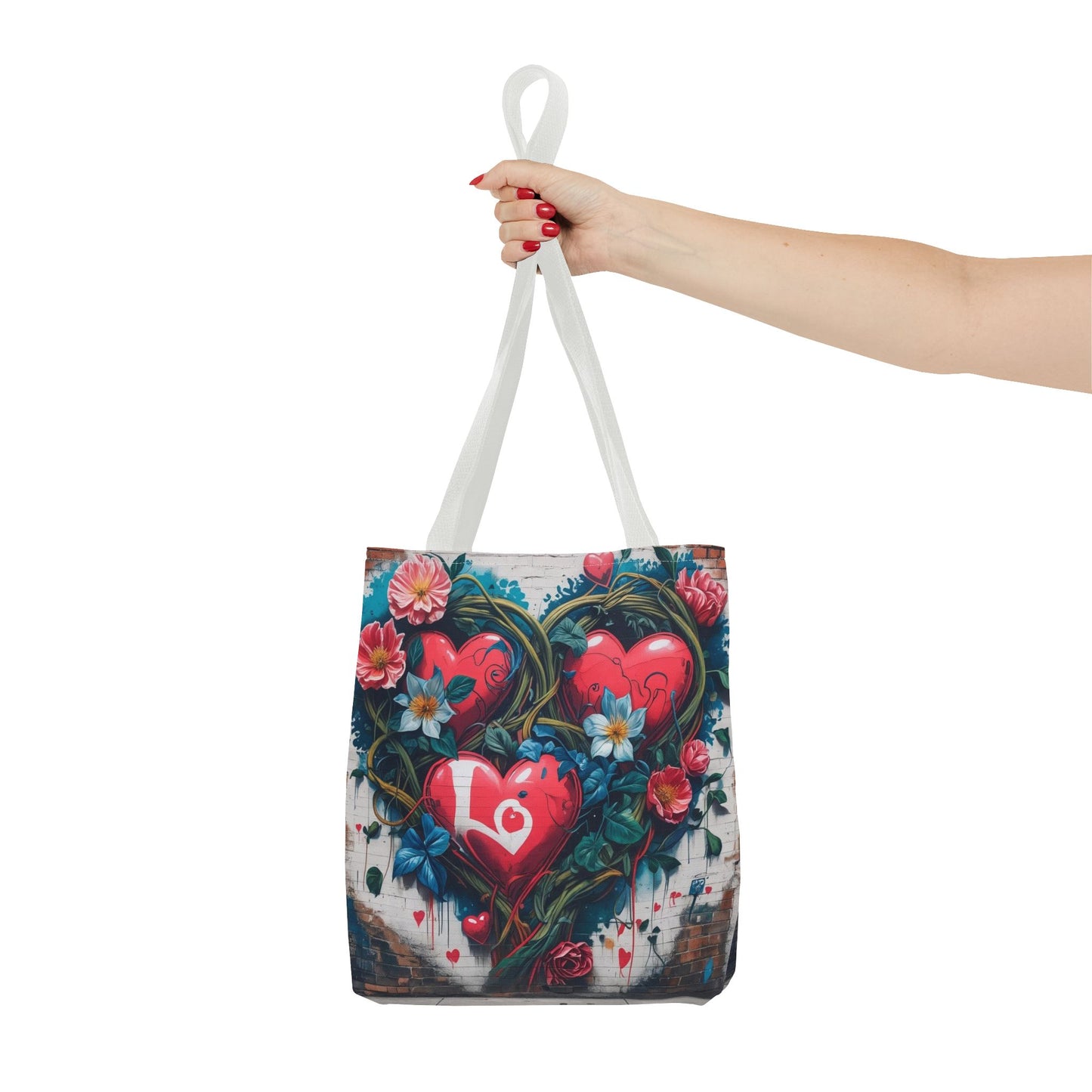 Artistic Surge - Eco-Friendly Canvas Tote Bag - HEARTS OF LOVE