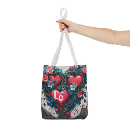 Artistic Surge - Eco-Friendly Canvas Tote Bag - HEARTS OF LOVE