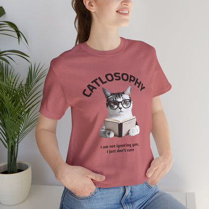 Catlosophy Unisex Jersey Short Sleeve Tee –  "I am not ignoring you" Design