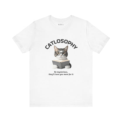 Catlosophy Unisex Jersey Short Sleeve Tee –  "Be mysterious" Design