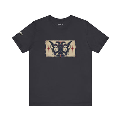 Gemini - Gothic Zodiac T-Shirt. Zodiac in the Shadows
