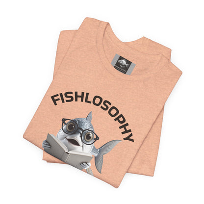 Fishlosophy Unisex Jersey Short Sleeve Tee –  Only Dead Fish go with the Flow