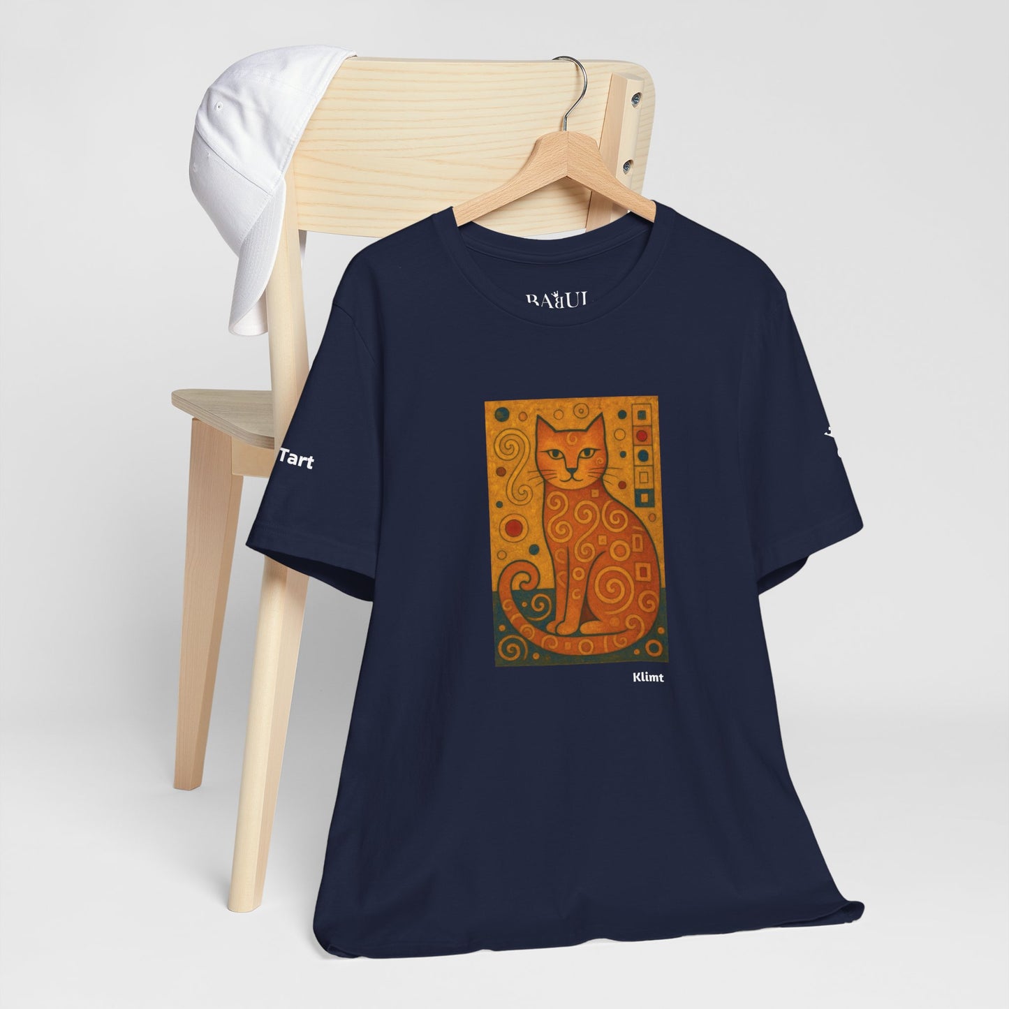 CATART Unisex Jersey Cat T-Shirt - KLIMT - Iconic Painting Reimagined with Cats