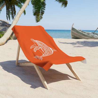 Tribal Waves Beach Towel - DOLPHIN