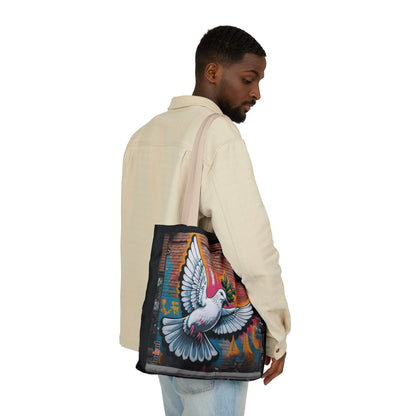Artistic Surge - Eco-Friendly Canvas Tote Bag - PEACE
