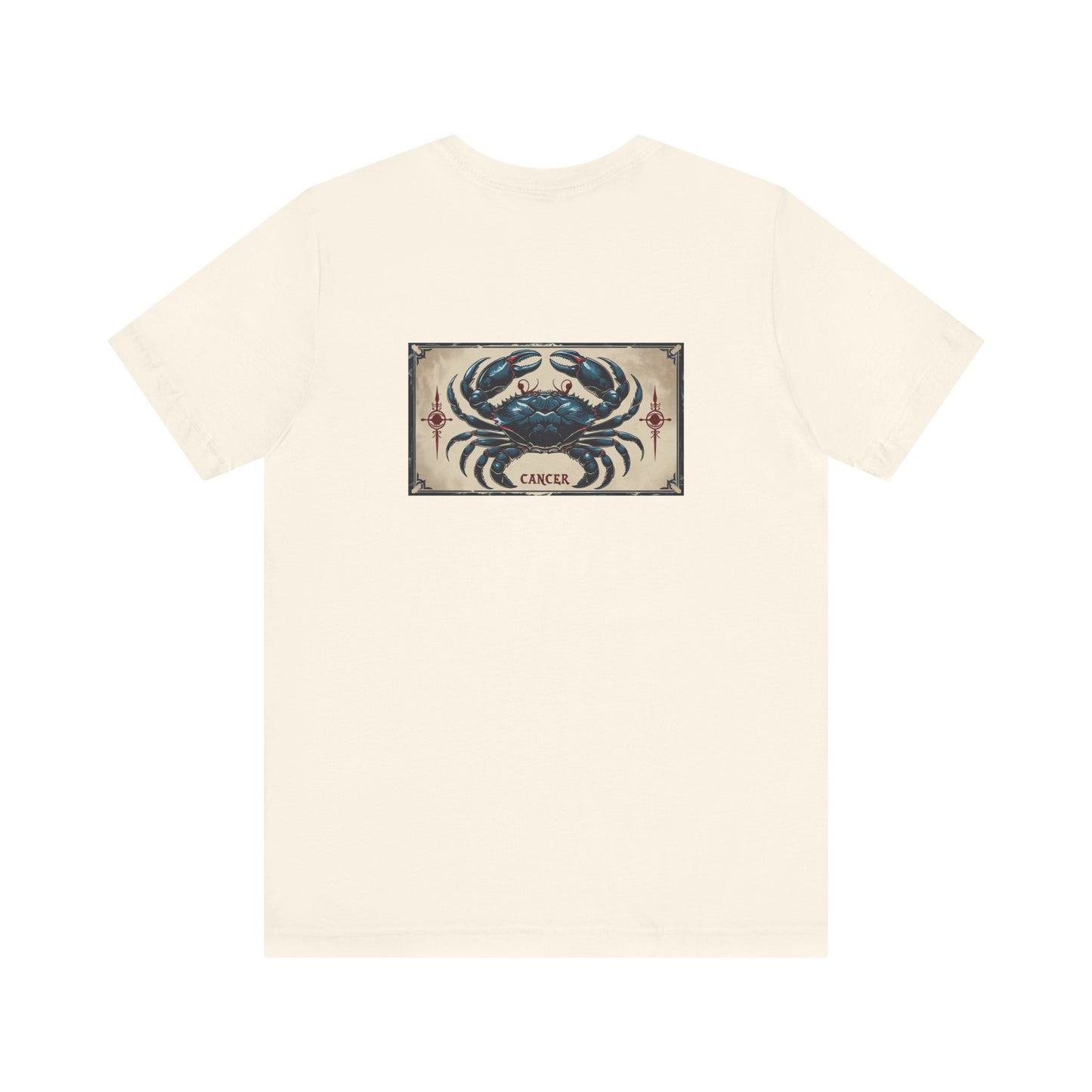 Cancer - Gothic Zodiac T-Shirt. Blue graphic on the back.  Zodiac in the Shadows