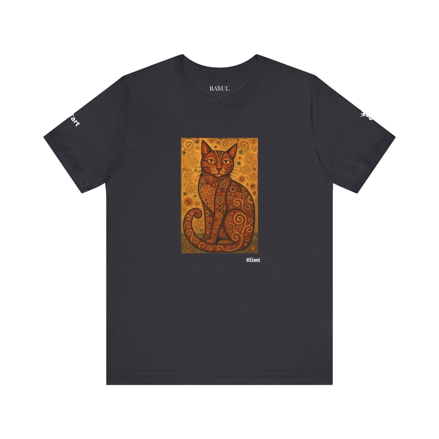 CATART Unisex Jersey Cat T-Shirt - KLIMT - Iconic Painting Reimagined with Cats