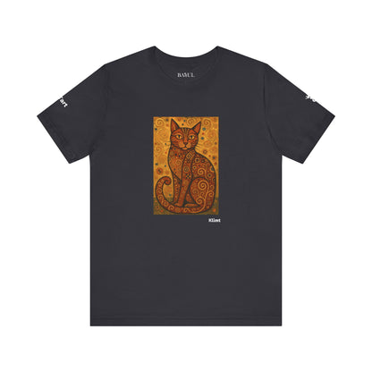 CATART Unisex Jersey Cat T-Shirt - KLIMT - Iconic Painting Reimagined with Cats