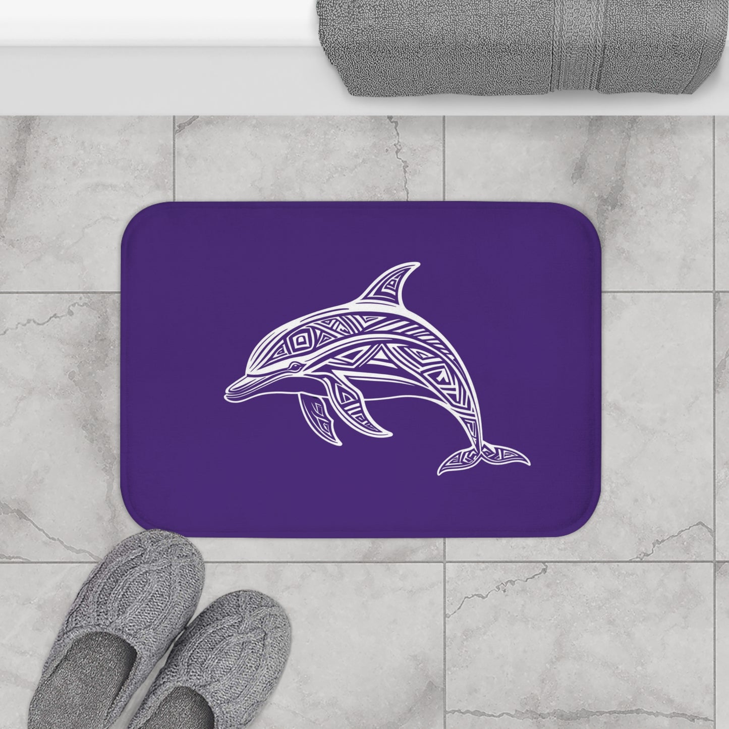 Tribal Bath Mat. Ocean Energy, Tribal Style