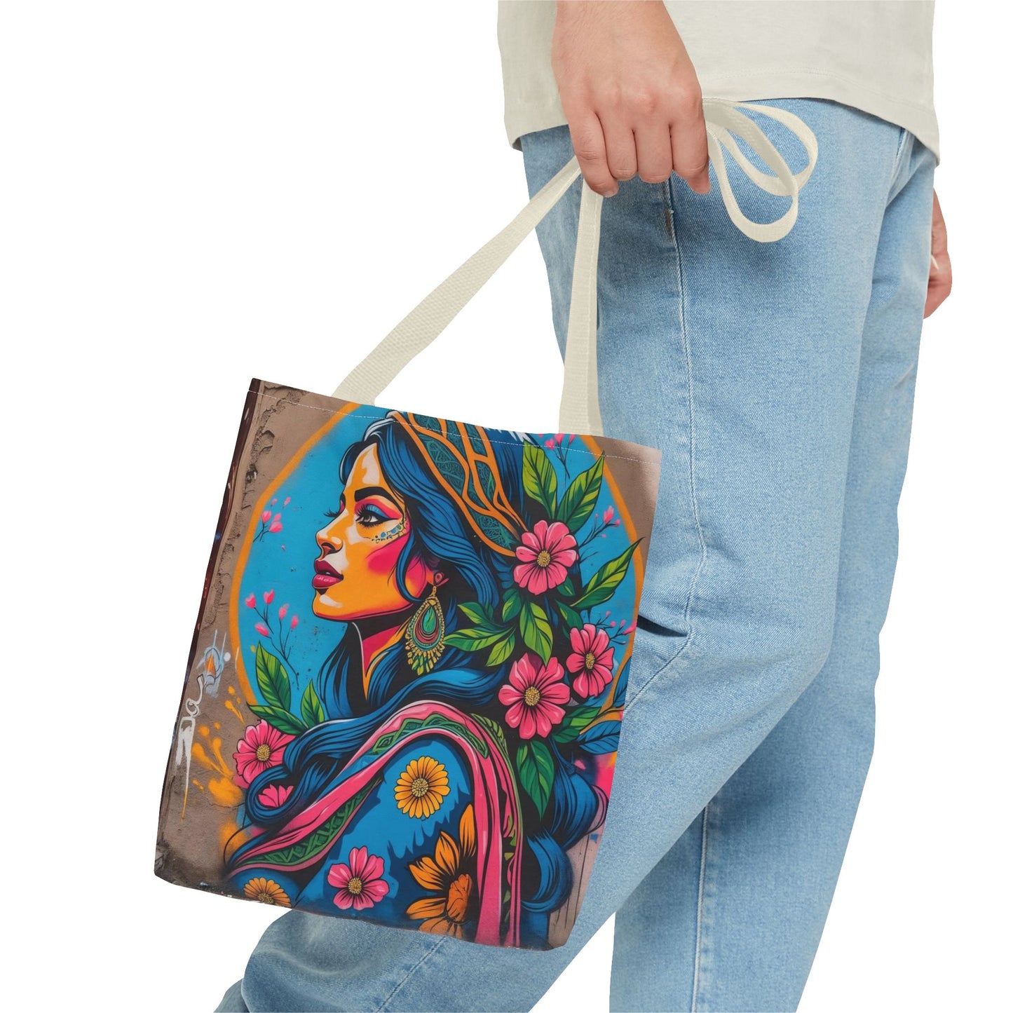 Artistic Surge - Eco-Friendly Canvas Tote Bag - FLOWERING WOMAN