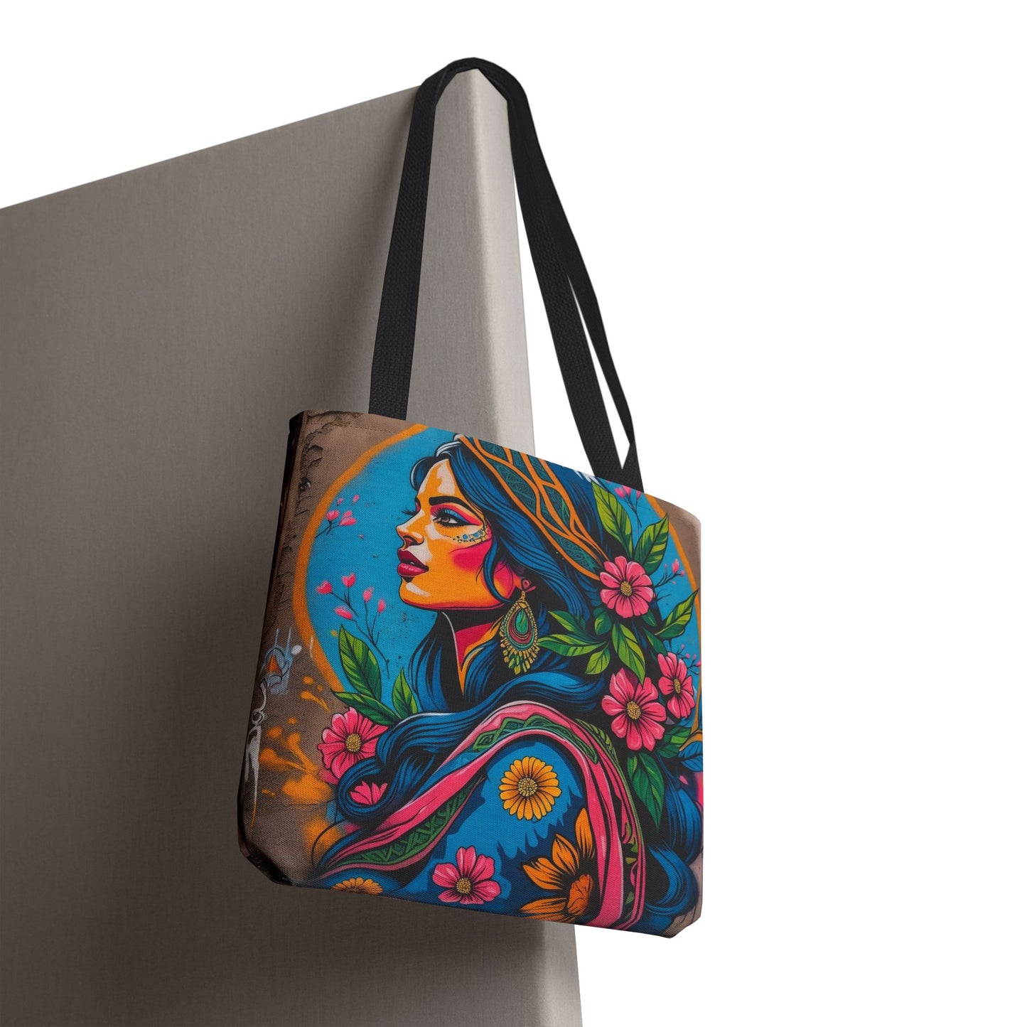 Artistic Surge - Eco-Friendly Canvas Tote Bag - FLOWERING WOMAN