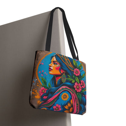 Artistic Surge - Eco-Friendly Canvas Tote Bag - FLOWERING WOMAN