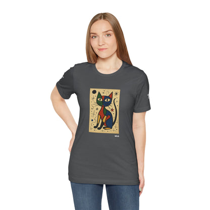 CATART Unisex Jersey Cat T-Shirt - MIRO - Iconic Painting Reimagined with Cats