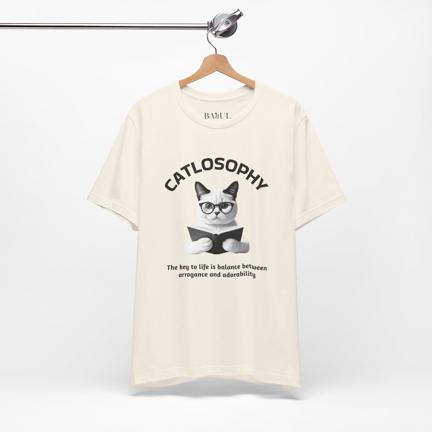 Catlosophy Unisex Jersey Short Sleeve Tee –  "The Key to Life" Design