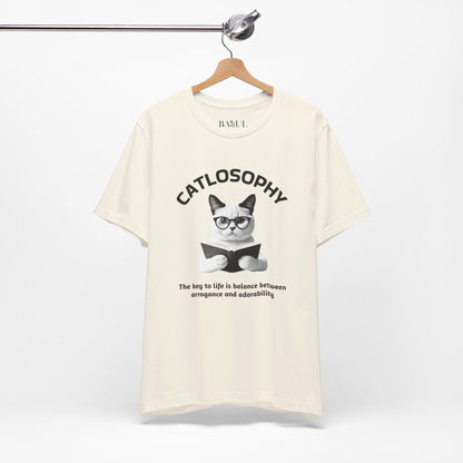 Catlosophy Unisex Jersey Short Sleeve Tee –  "The Key to Life" Design