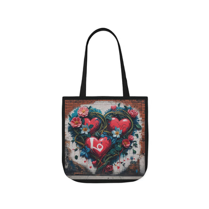 Artistic Surge - Eco-Friendly Canvas Tote Bag - LOVE HEARTS