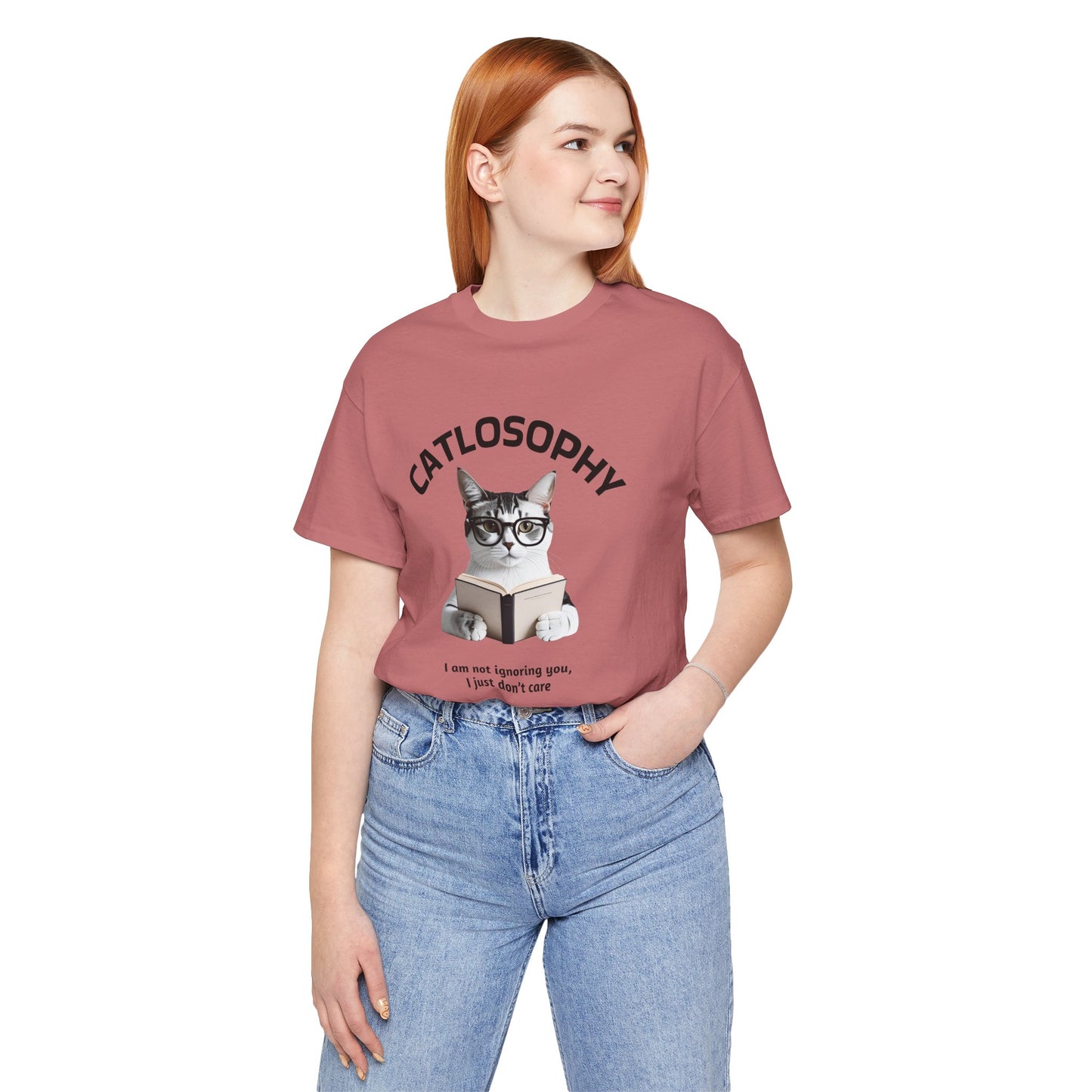 Catlosophy Unisex Jersey Short Sleeve Tee –  "I am not ignoring you" Design