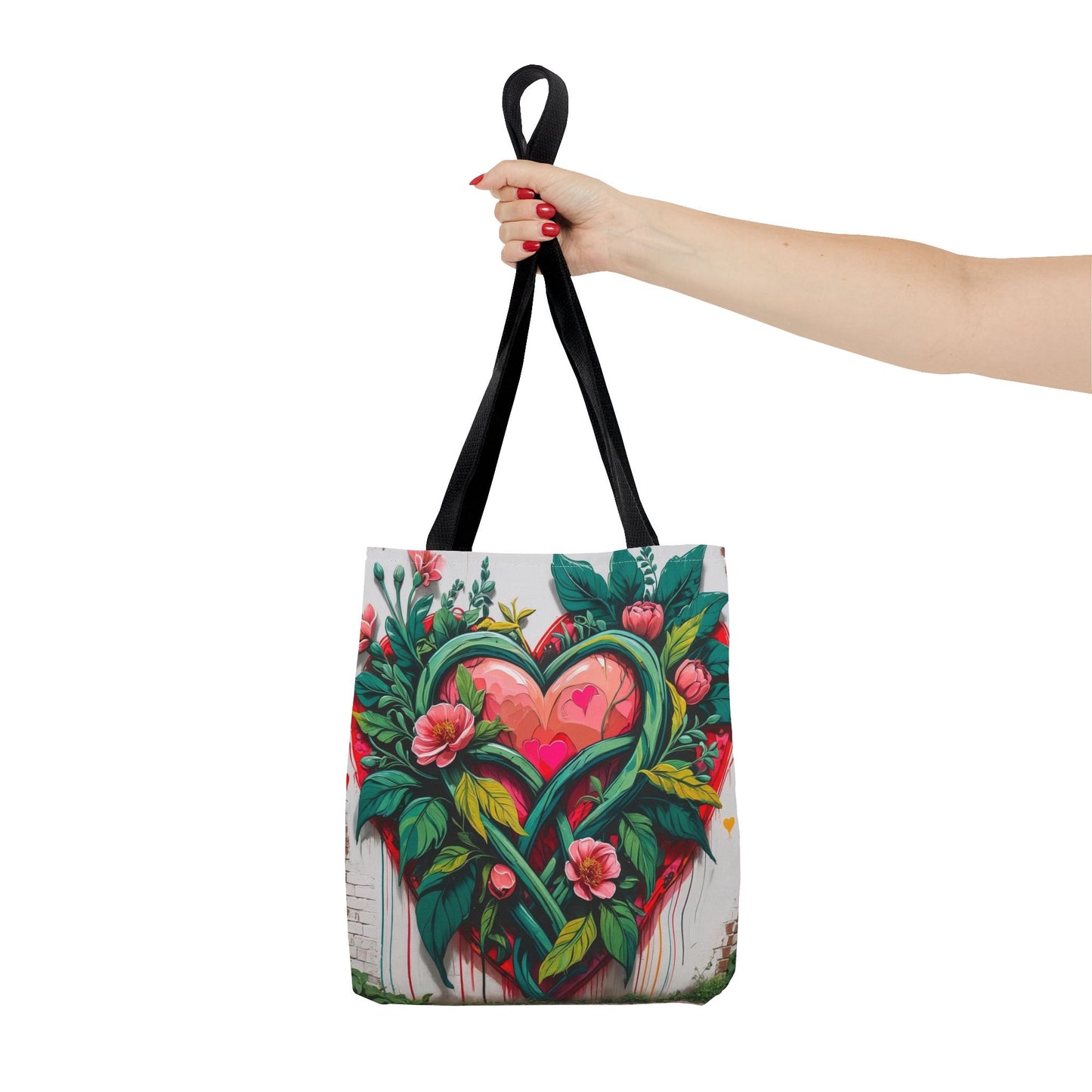 Artistic Surge - Eco-Friendly Canvas Tote Bag - HEARTS OF LOVE
