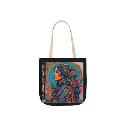 Artistic Surge - Eco-Friendly Canvas Tote Bag - FLOWERED WOMAN