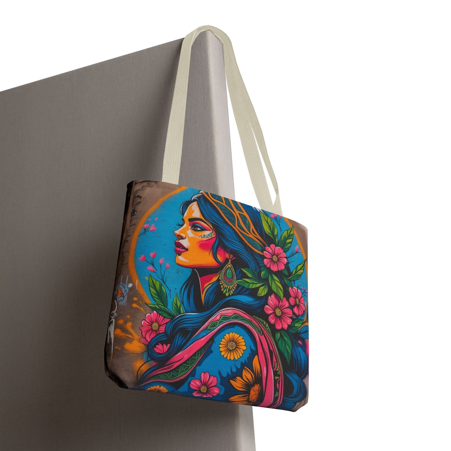 Artistic Surge - Eco-Friendly Canvas Tote Bag - FLOWERING WOMAN
