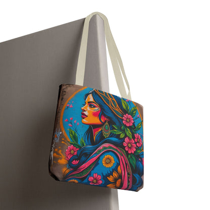 Artistic Surge - Eco-Friendly Canvas Tote Bag - FLOWERING WOMAN