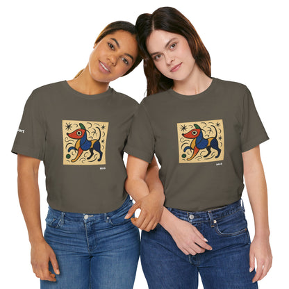DOGART Unisex Jersey Dog T-Shirt - MIRO - Iconic Painting Reimagined with Dogs