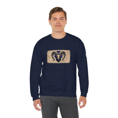 Aries - Gothic Zodiac Blue Sweatshirt
