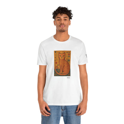 CATART Unisex Jersey Cat T-Shirt - KLIMT - Iconic Painting Reimagined with Cats