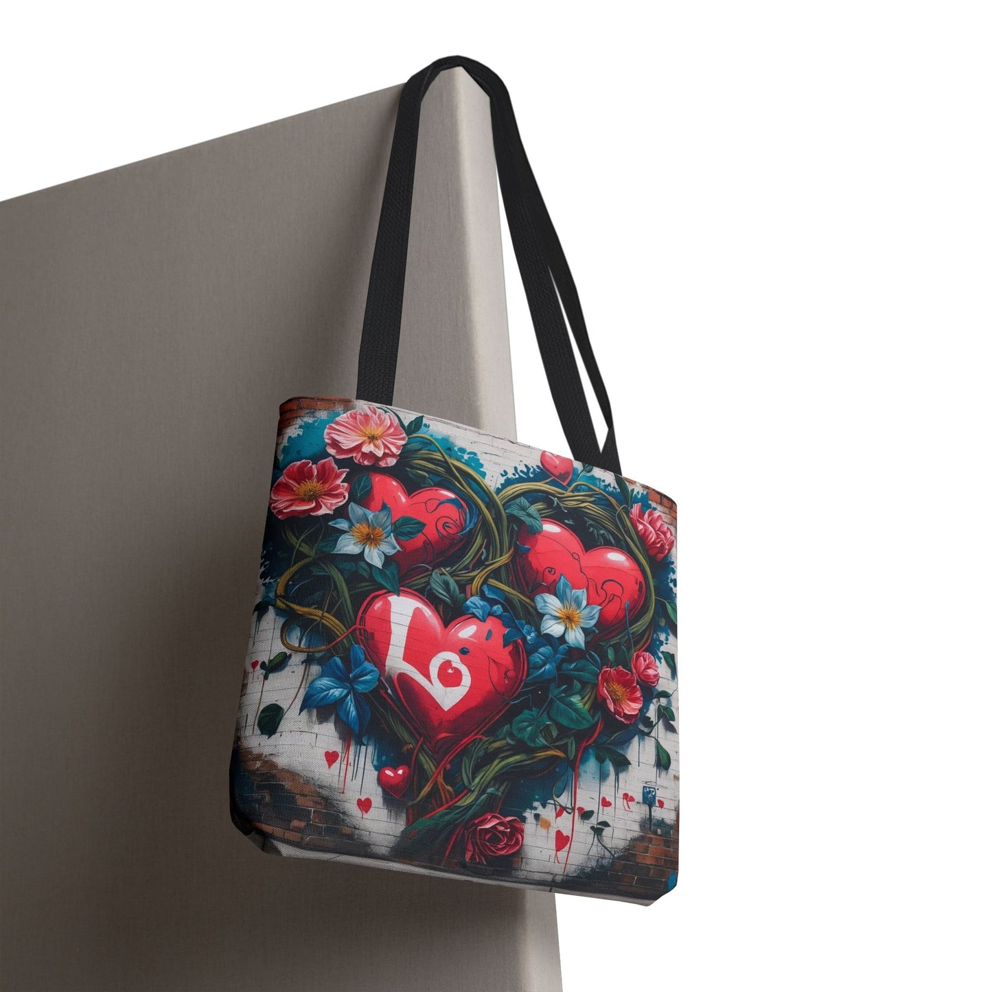 Artistic Surge - Eco-Friendly Canvas Tote Bag - HEARTS OF LOVE