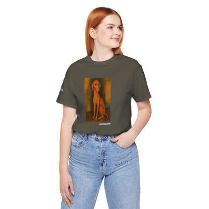 DOGART Unisex Jersey DOG T-Shirt - MODIGLIANI - Iconic Painting Reimagined with Dogs