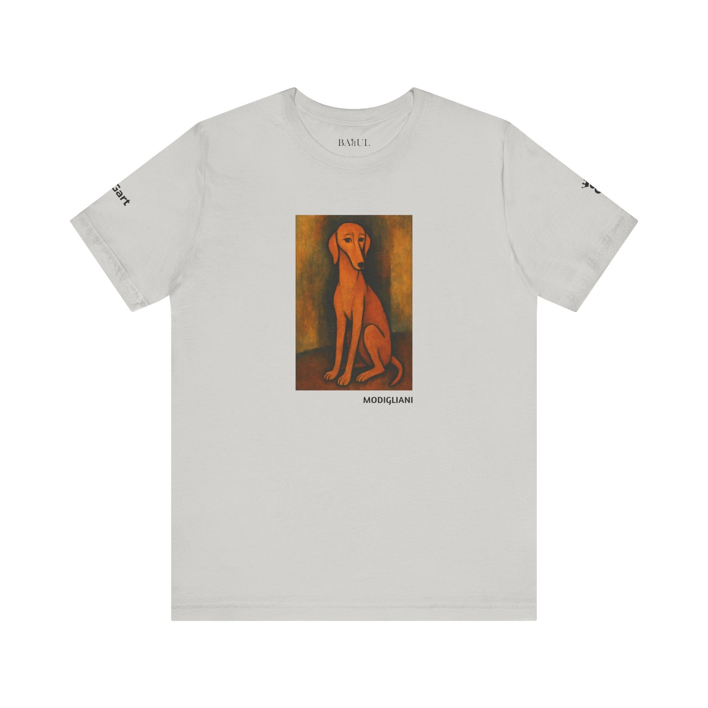 DOGART Unisex Jersey DOG T-Shirt - MODIGLIANI - Iconic Painting Reimagined with Dogs