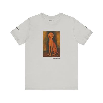 DOGART Unisex Jersey DOG T-Shirt - MODIGLIANI - Iconic Painting Reimagined with Dogs