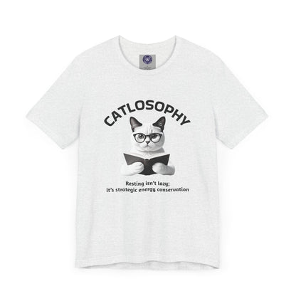 Catlosophy Unisex Jersey Short Sleeve Tee –  "Resting isn't Lazy" Design