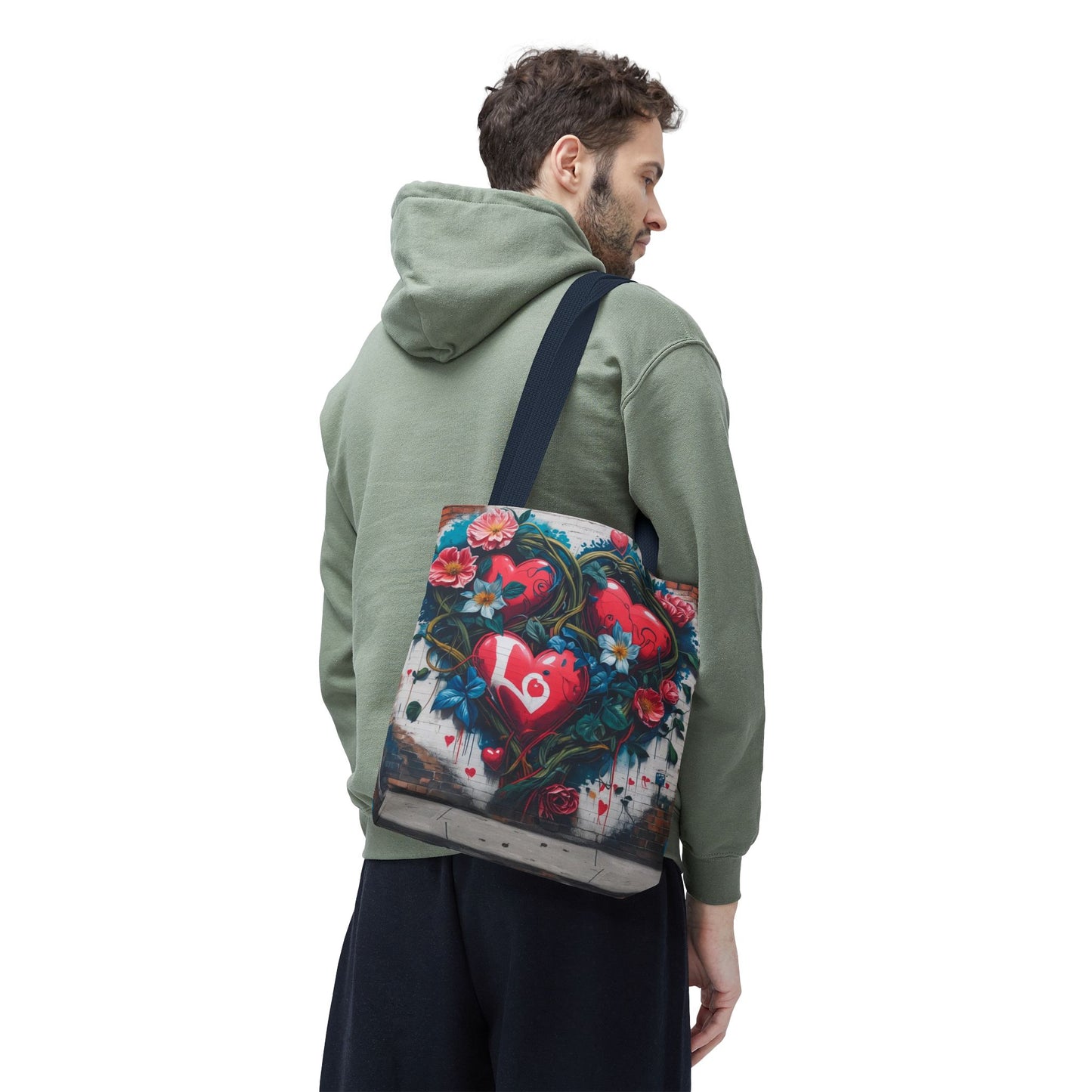 Artistic Surge - Eco-Friendly Canvas Tote Bag - HEARTS OF LOVE