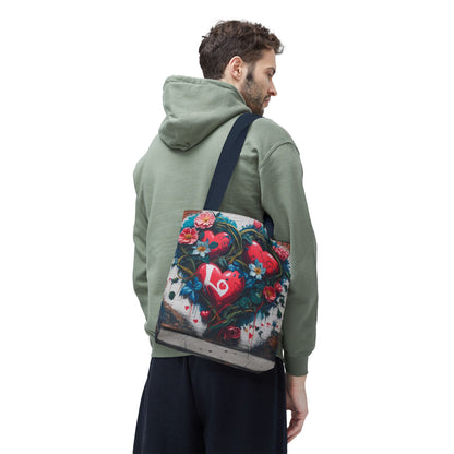 Artistic Surge - Eco-Friendly Canvas Tote Bag - HEARTS OF LOVE