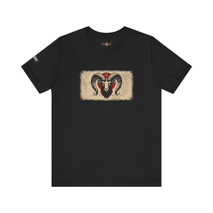 Aries - Gothic Zodiac T-Shirt. Zodiac in the Shadows