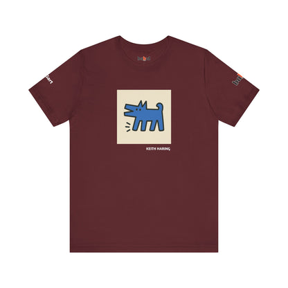 DOGART Unisex Jersey Dog T-Shirt - KEITH HARING - Iconic Painting Reimagined with Dogs