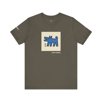 DOGART Unisex Jersey Dog T-Shirt - KEITH HARING - Iconic Painting Reimagined with Dogs