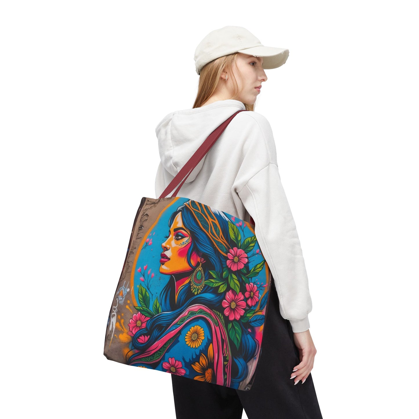 Artistic Surge - Eco-Friendly Canvas Tote Bag - FLOWERING WOMAN