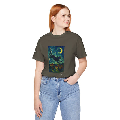 CATART Unisex Jersey Cat T-Shirt - MARC CHAGALL - Iconic Painting Reimagined with Cats