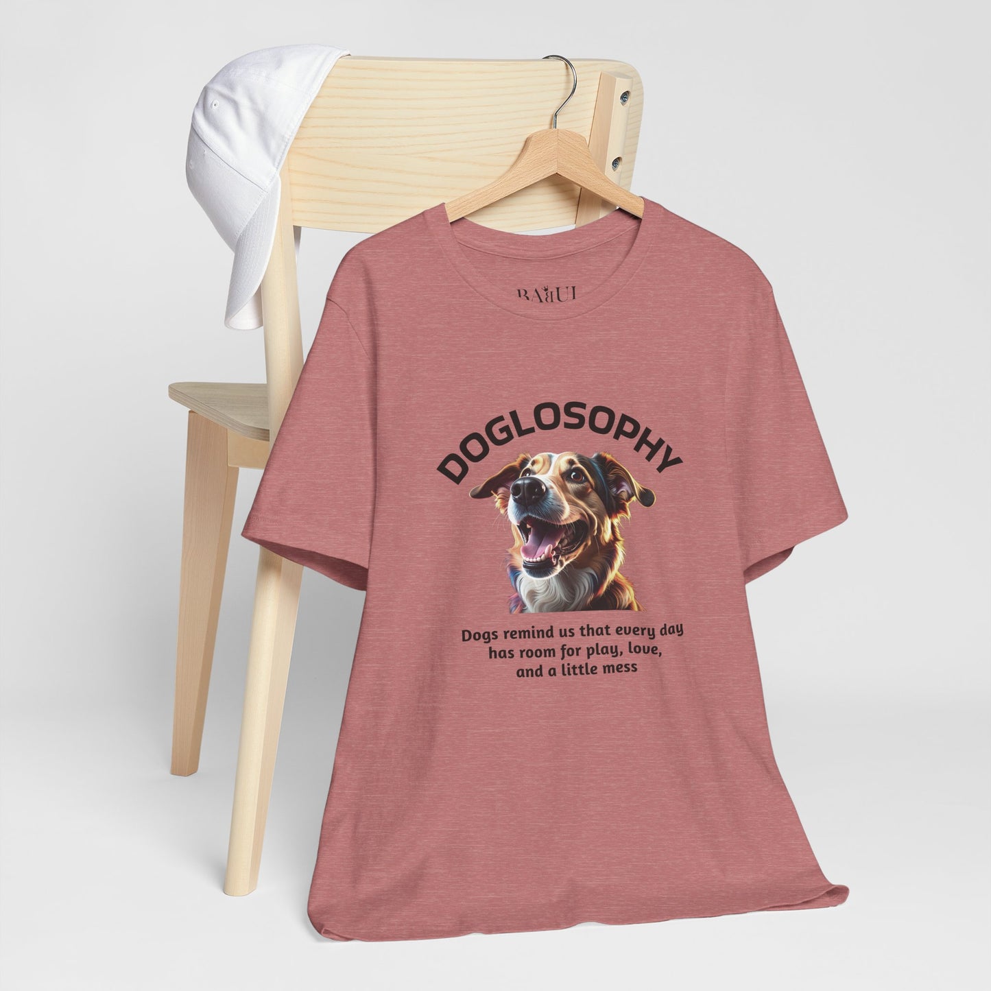 Doglosophy Unisex Jersey Short Sleeve Tee –  "Dog Remind Us" Design